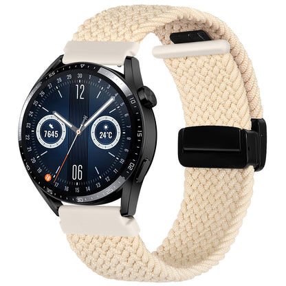 Nylon Watch Bands for Garmin vivomove Trend / Style / Luxe , 20mm Folding Buckle Adjustable Braided Strap