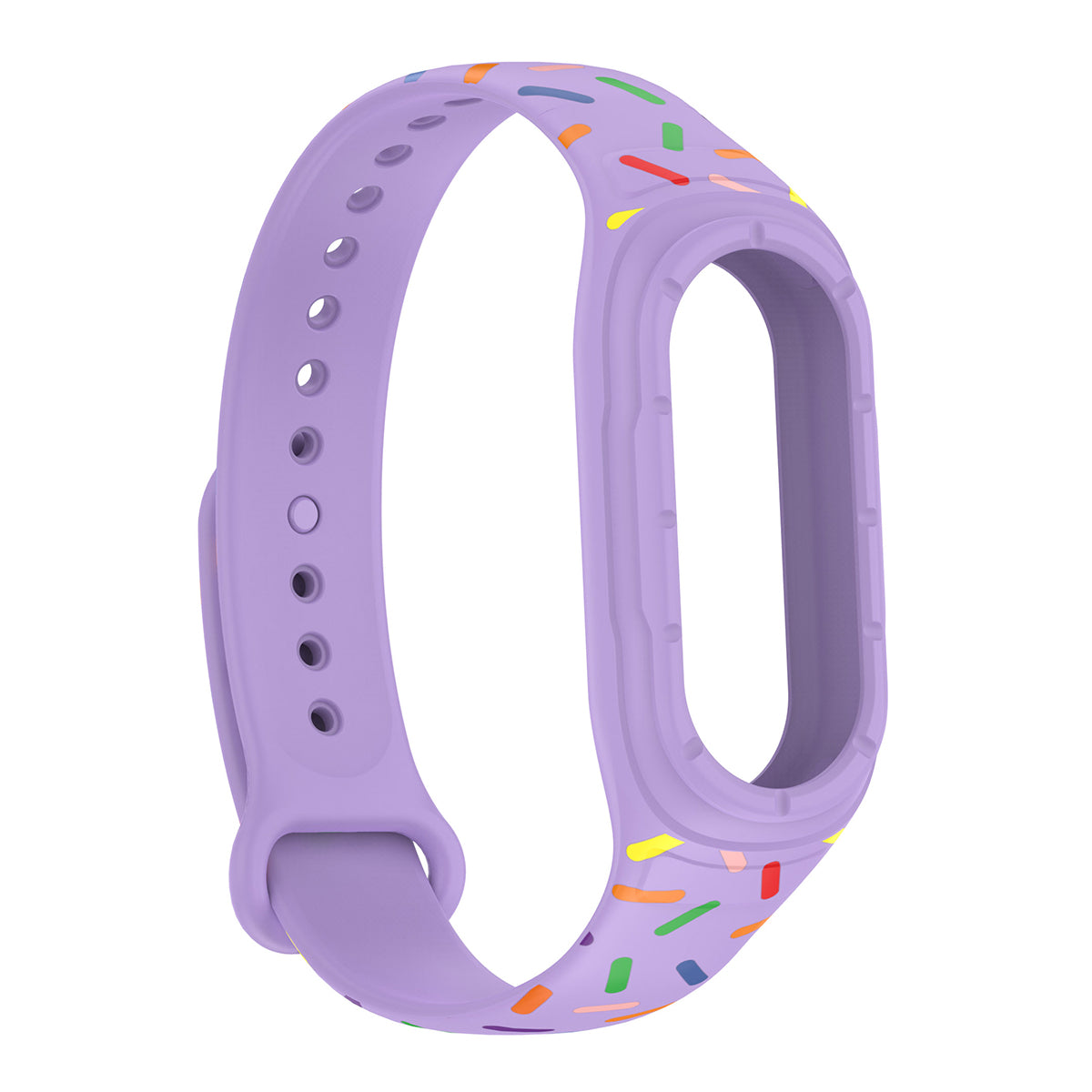 ENKAY HAT PRINCE For Xiaomi Smart Band 8 Printed Silicone Watch Strap Watch Case with PC Edge PMMA Screen Film