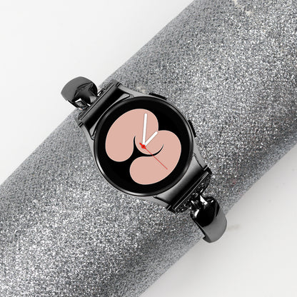 Watch Band for Samsung Galaxy Watch6 40mm 44mm / Watch6 Classic 43mm 47mm / Watch 5 40mm 44mm / Watch4 40mm 44mm , Rhinestone Decor Copper Bracelet with Connector