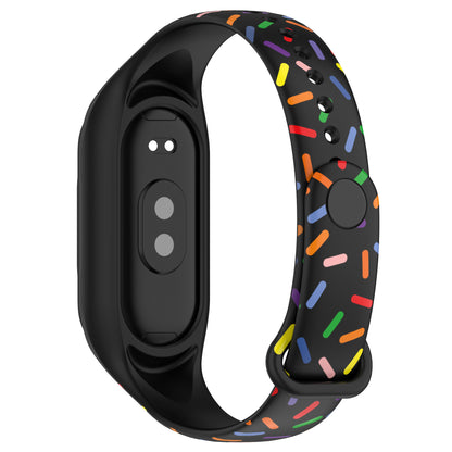 For Xiaomi Smart Band 8 Integrated Silicone Strap Colorful Spotted Replacement Wrist Band