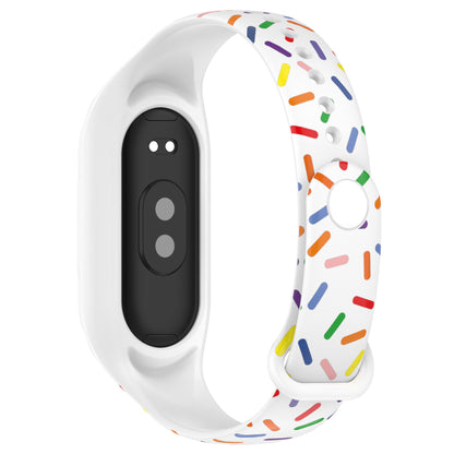 For Xiaomi Smart Band 8 Integrated Silicone Strap Colorful Spotted Replacement Wrist Band