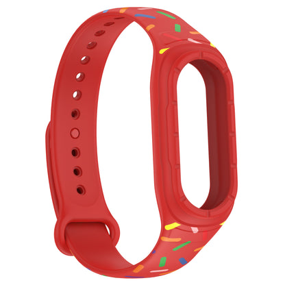 For Xiaomi Smart Band 8 Integrated Silicone Strap Colorful Spotted Replacement Wrist Band