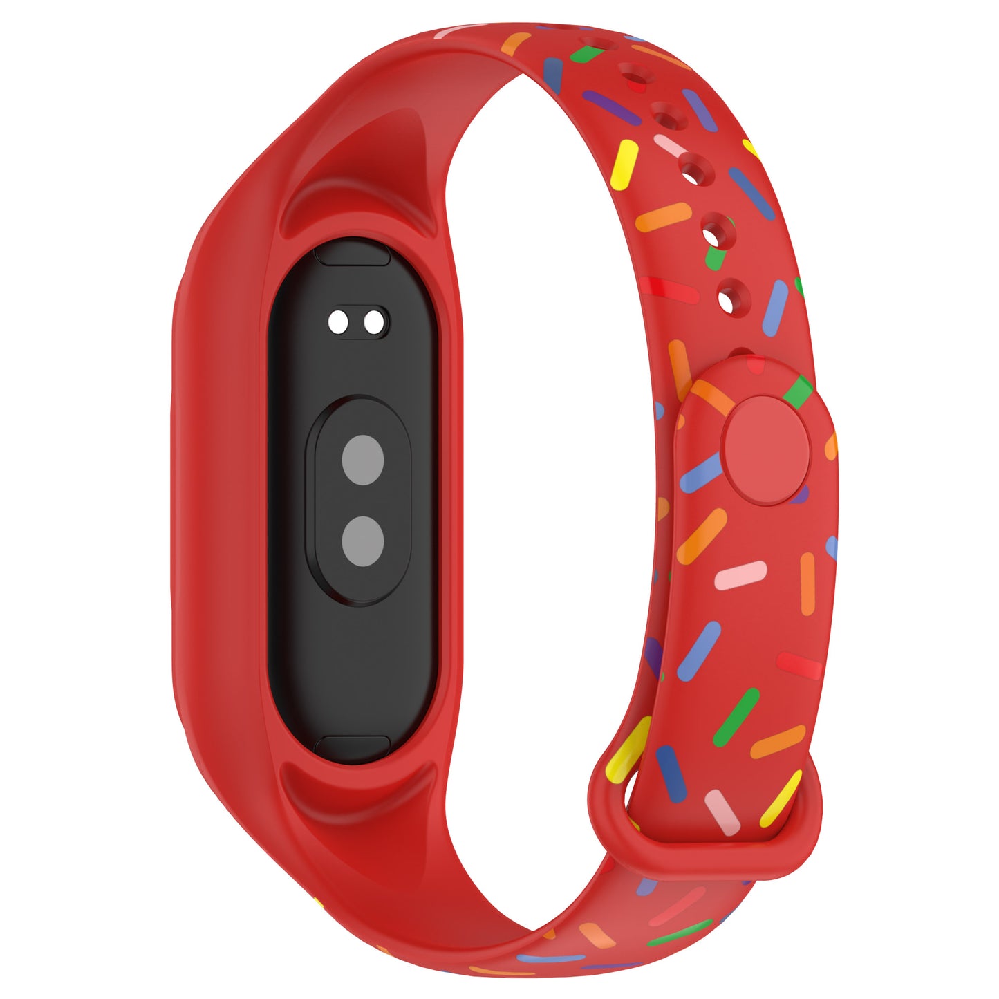 For Xiaomi Smart Band 8 Integrated Silicone Strap Colorful Spotted Replacement Wrist Band