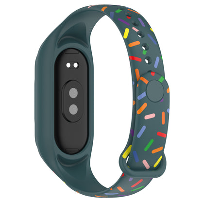 For Xiaomi Smart Band 8 Integrated Silicone Strap Colorful Spotted Replacement Wrist Band