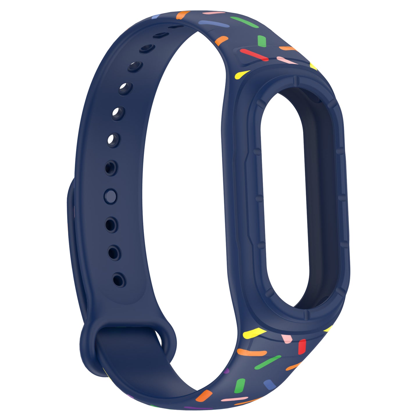 For Xiaomi Smart Band 8 Integrated Silicone Strap Colorful Spotted Replacement Wrist Band