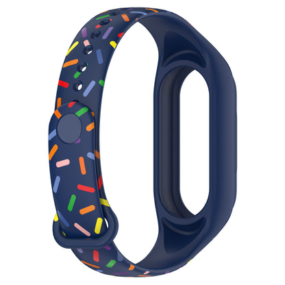 For Xiaomi Smart Band 8 Integrated Silicone Strap Colorful Spotted Replacement Wrist Band