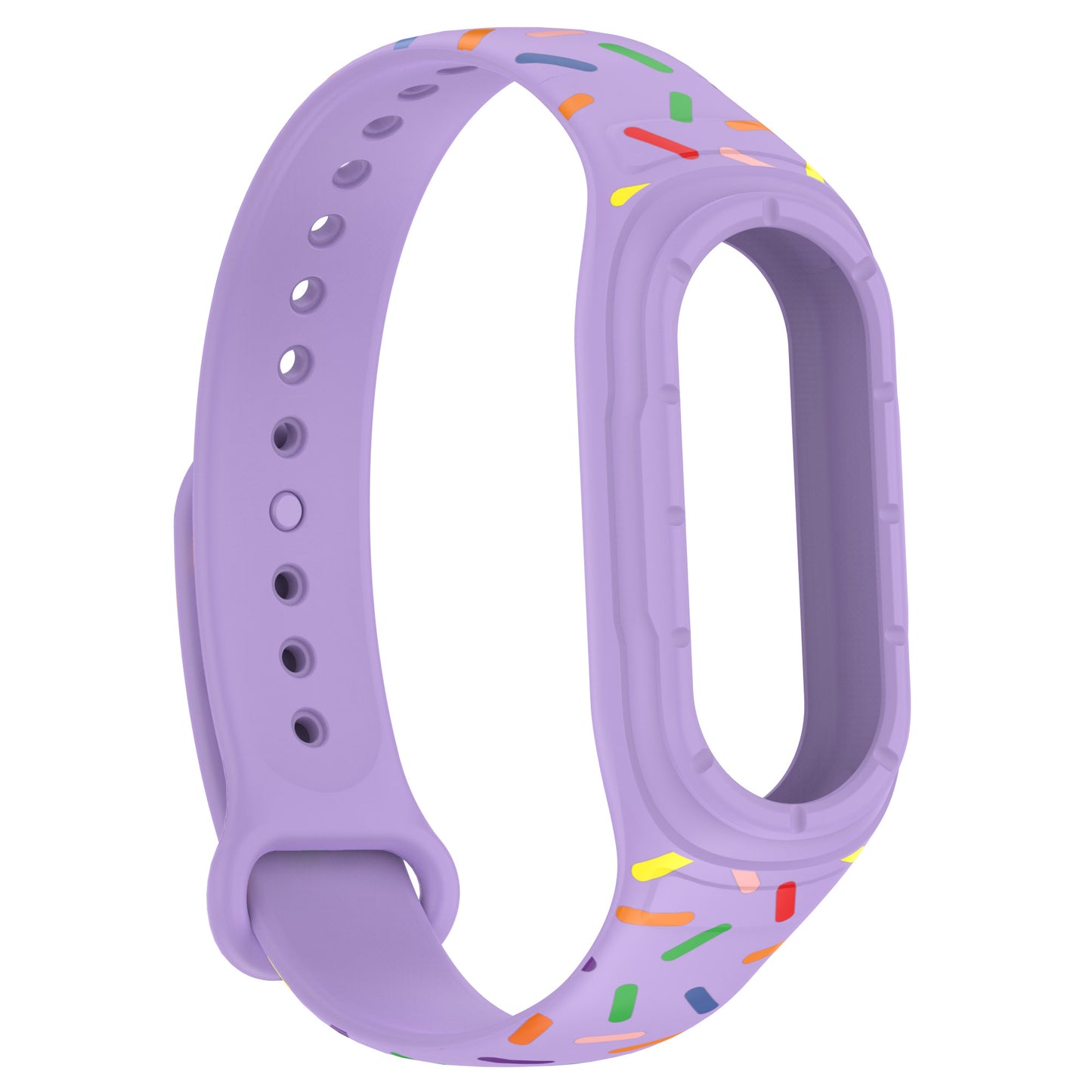 For Xiaomi Smart Band 8 Integrated Silicone Strap Colorful Spotted Replacement Wrist Band