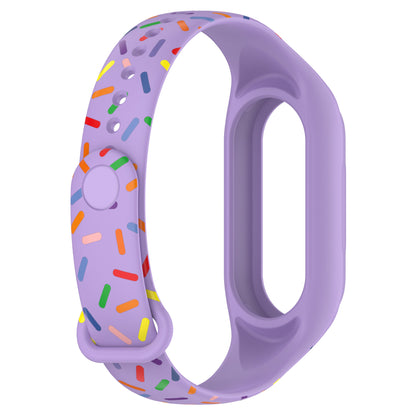 For Xiaomi Smart Band 8 Integrated Silicone Strap Colorful Spotted Replacement Wrist Band