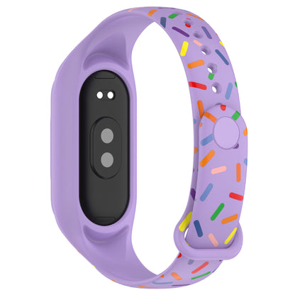 For Xiaomi Smart Band 8 Integrated Silicone Strap Colorful Spotted Replacement Wrist Band