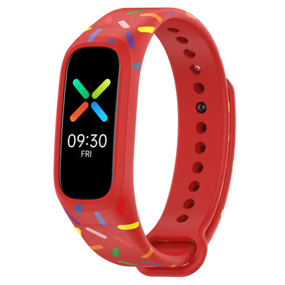 For Oppo Band Integrated Silicone Strap Watch Case Colorful Spotted Wrist Band