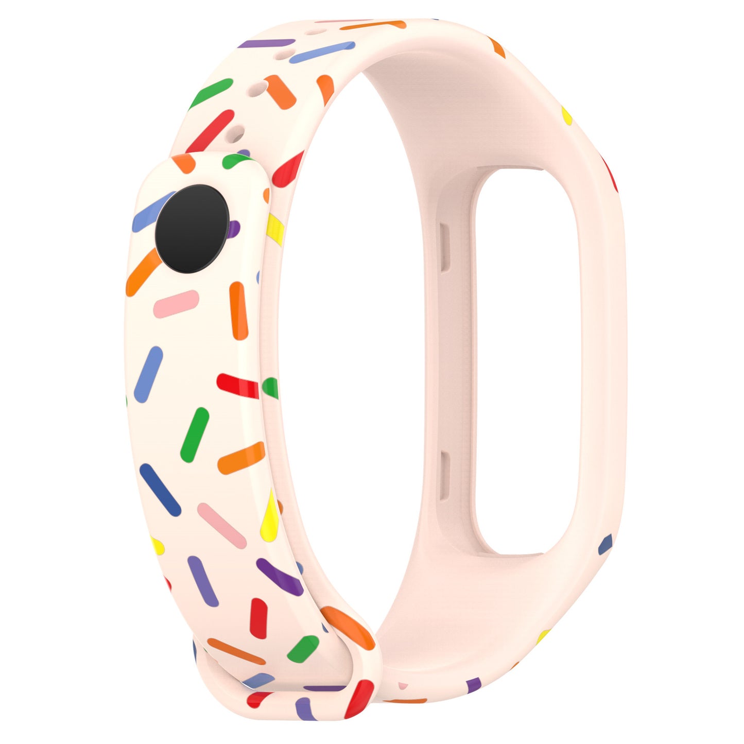 For Oppo Band Integrated Silicone Strap Watch Case Colorful Spotted Wrist Band