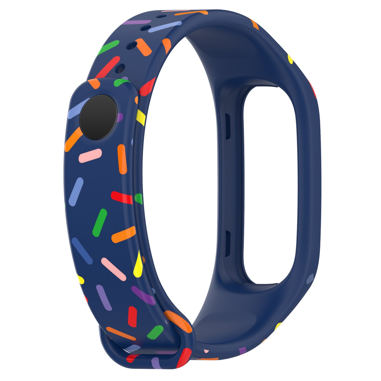 For Oppo Band Integrated Silicone Strap Watch Case Colorful Spotted Wrist Band