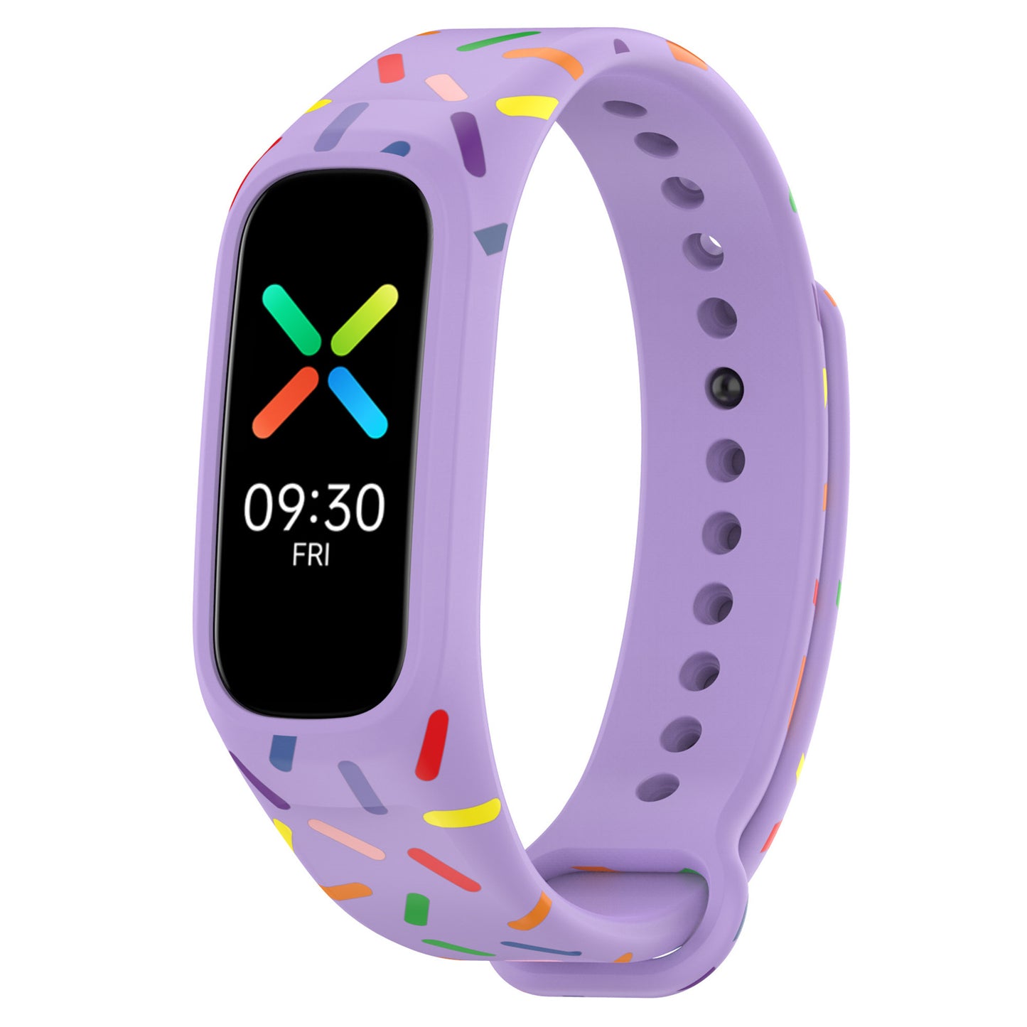 For Oppo Band Integrated Silicone Strap Watch Case Colorful Spotted Wrist Band