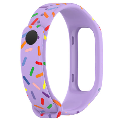 For Oppo Band Integrated Silicone Strap Watch Case Colorful Spotted Wrist Band