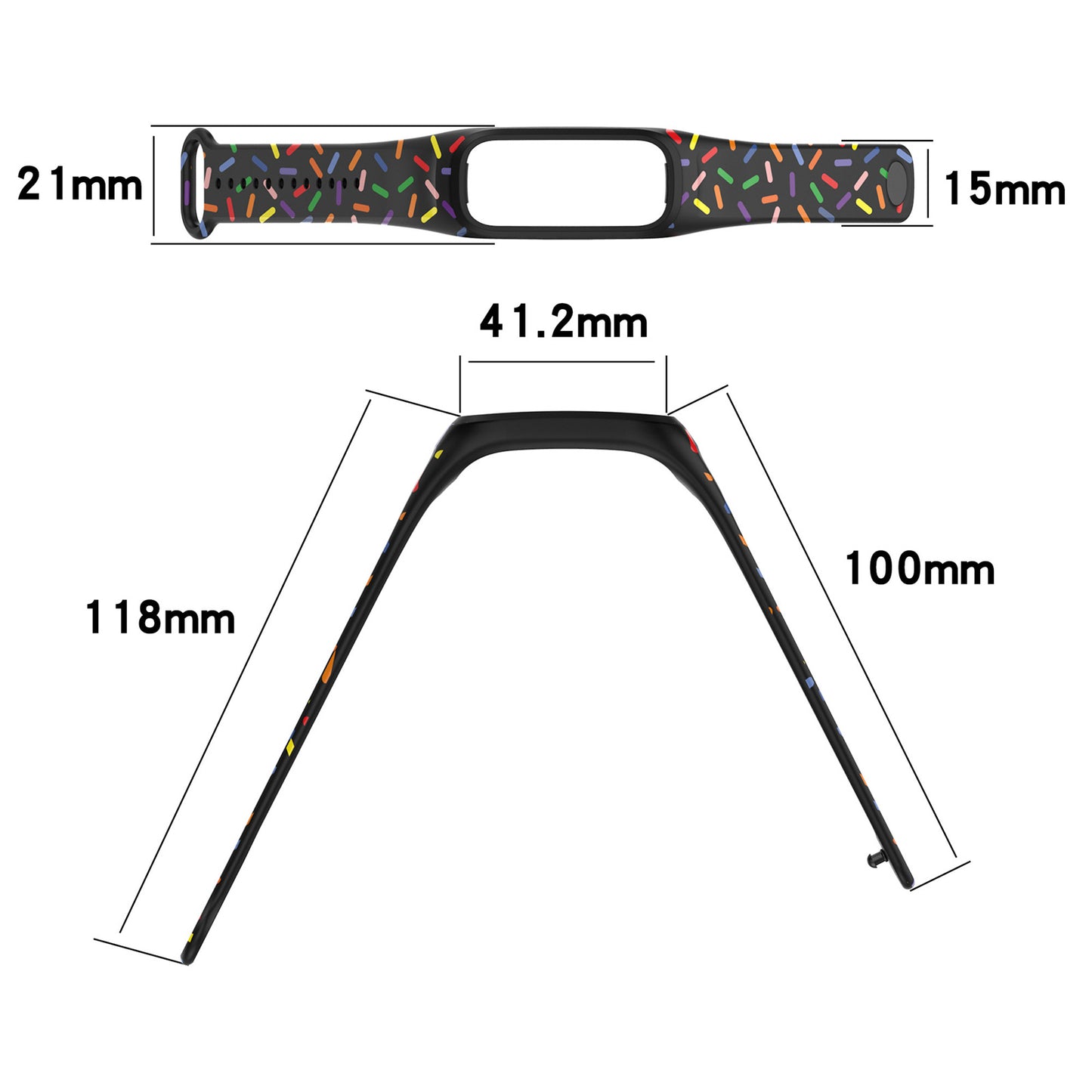 For Oppo Band Integrated Silicone Strap Watch Case Colorful Spotted Wrist Band