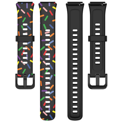 For Huawei Band 7 Colorful Spotted Wrist Band Replacement Silicone Watch Strap