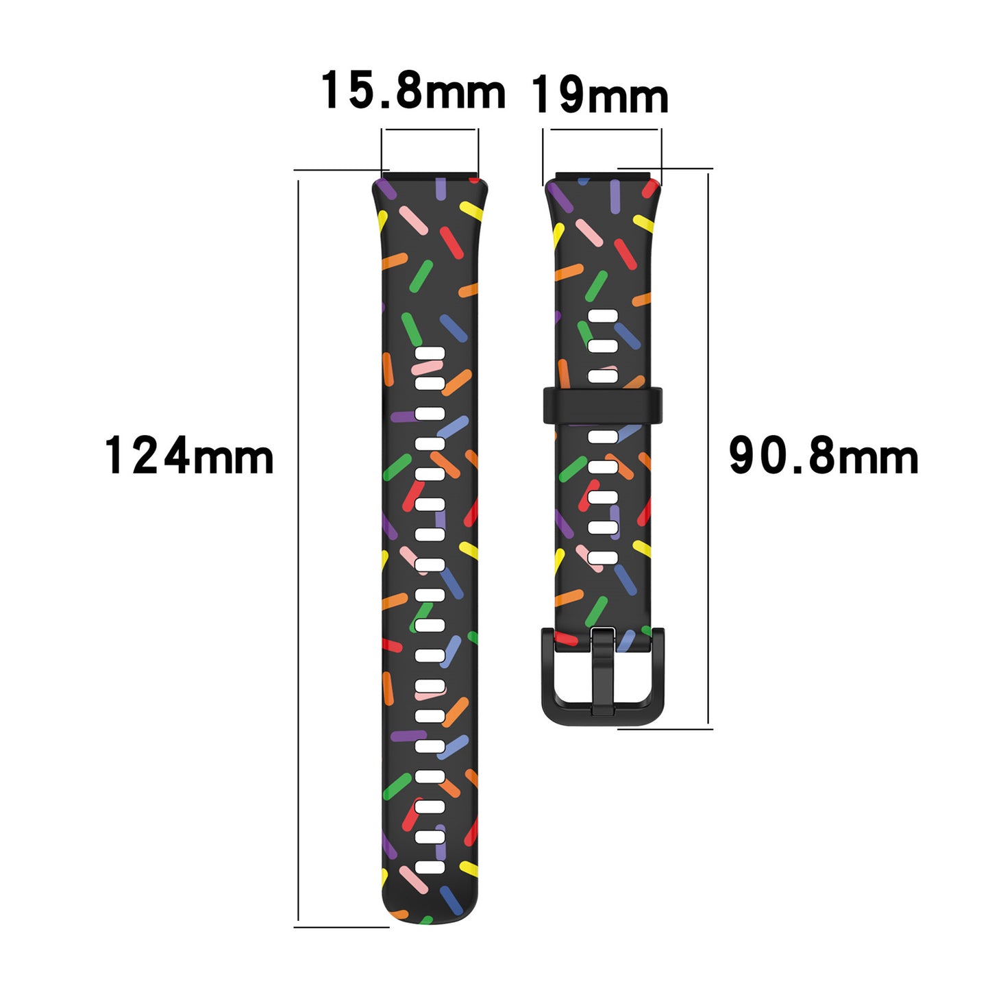 For Huawei Band 7 Colorful Spotted Wrist Band Replacement Silicone Watch Strap