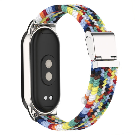 For Xiaomi Smart Band 8 Braided Nylon Watch Band Adjustable Buckle Elastic Strap