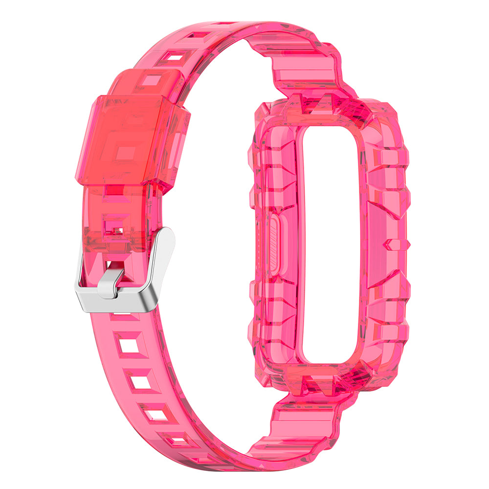 For Huawei Band 8 / Band 6 / Honor Band 7 / Band 6 / Band 6 Pro Clear TPU Wrist Band Integrated Strap with Watch Case