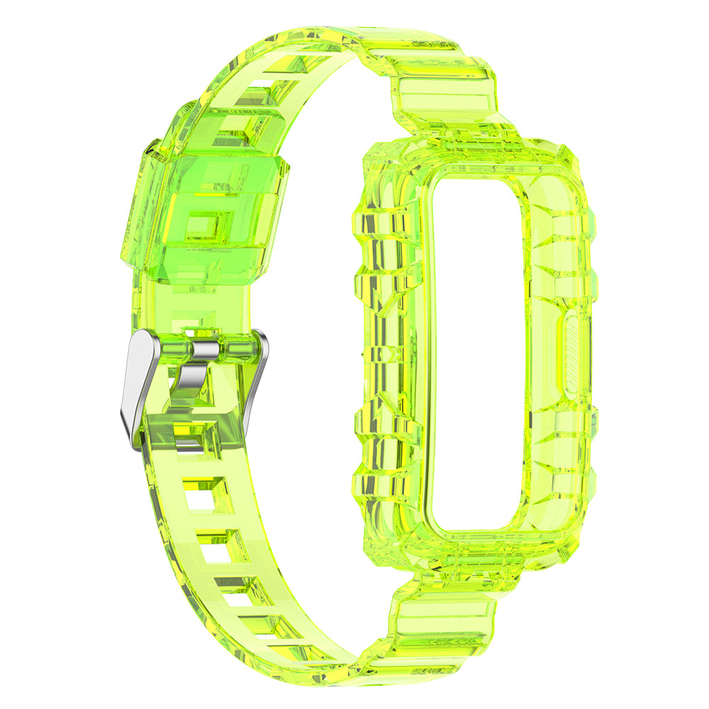 For Huawei Band 8 / Band 6 / Honor Band 7 / Band 6 / Band 6 Pro Clear TPU Wrist Band Integrated Strap with Watch Case