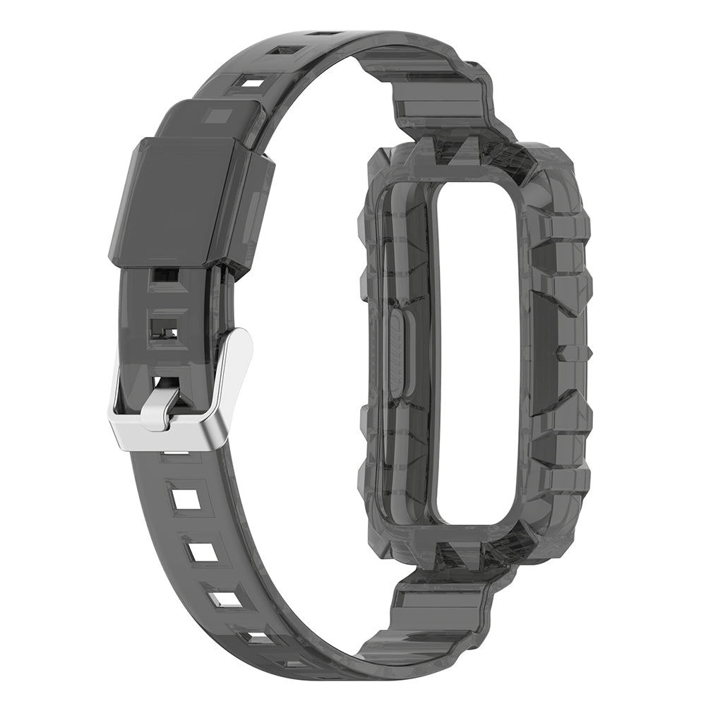 For Huawei Band 8 / Band 6 / Honor Band 7 / Band 6 / Band 6 Pro Clear TPU Wrist Band Integrated Strap with Watch Case