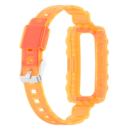 For Huawei Band 8 / Band 6 / Honor Band 7 / Band 6 / Band 6 Pro Clear TPU Wrist Band Integrated Strap with Watch Case