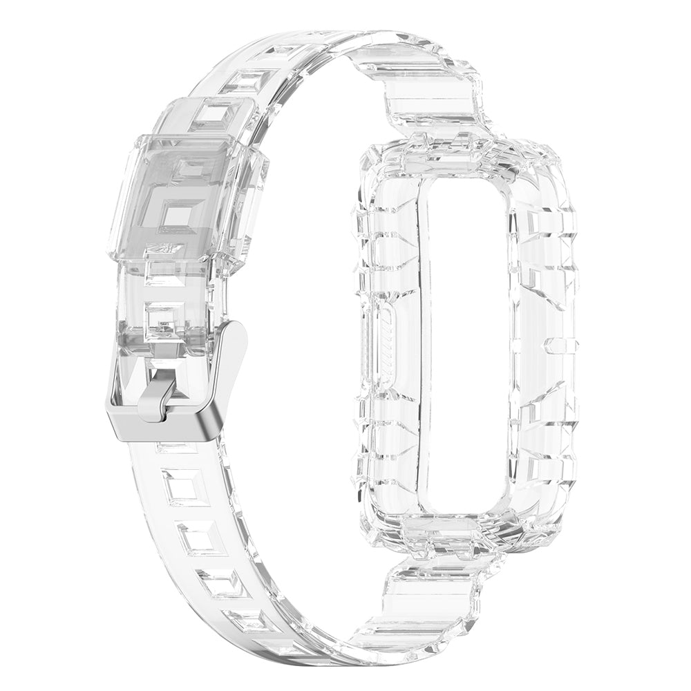 For Huawei Band 8 / Band 6 / Honor Band 7 / Band 6 / Band 6 Pro Clear TPU Wrist Band Integrated Strap with Watch Case