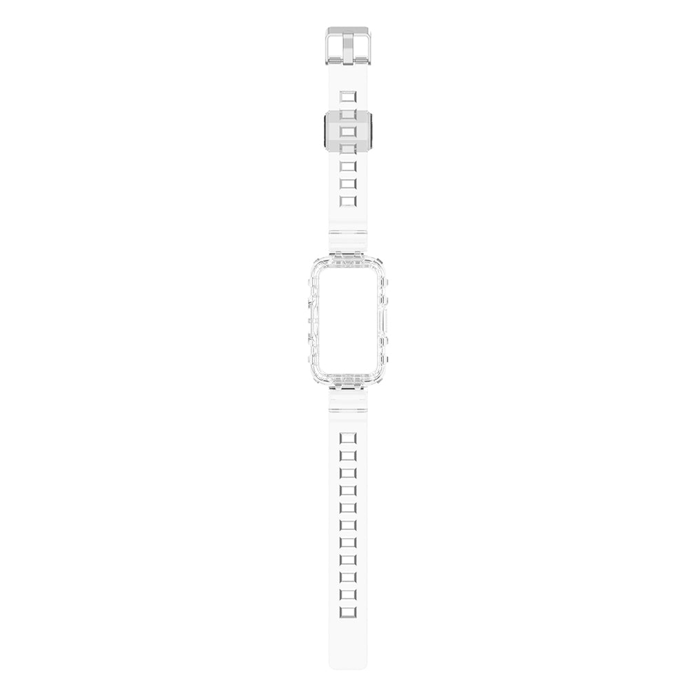 For Huawei Band 8 / Band 6 / Honor Band 7 / Band 6 / Band 6 Pro Clear TPU Wrist Band Integrated Strap with Watch Case