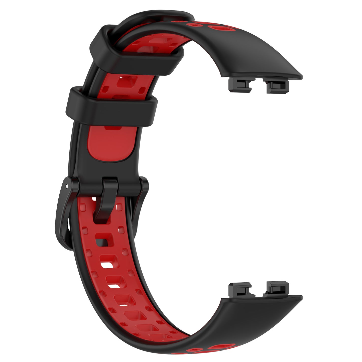 For Huawei Band 8 Adjustable Silicone Watch Band Dual-color Replacement Strap