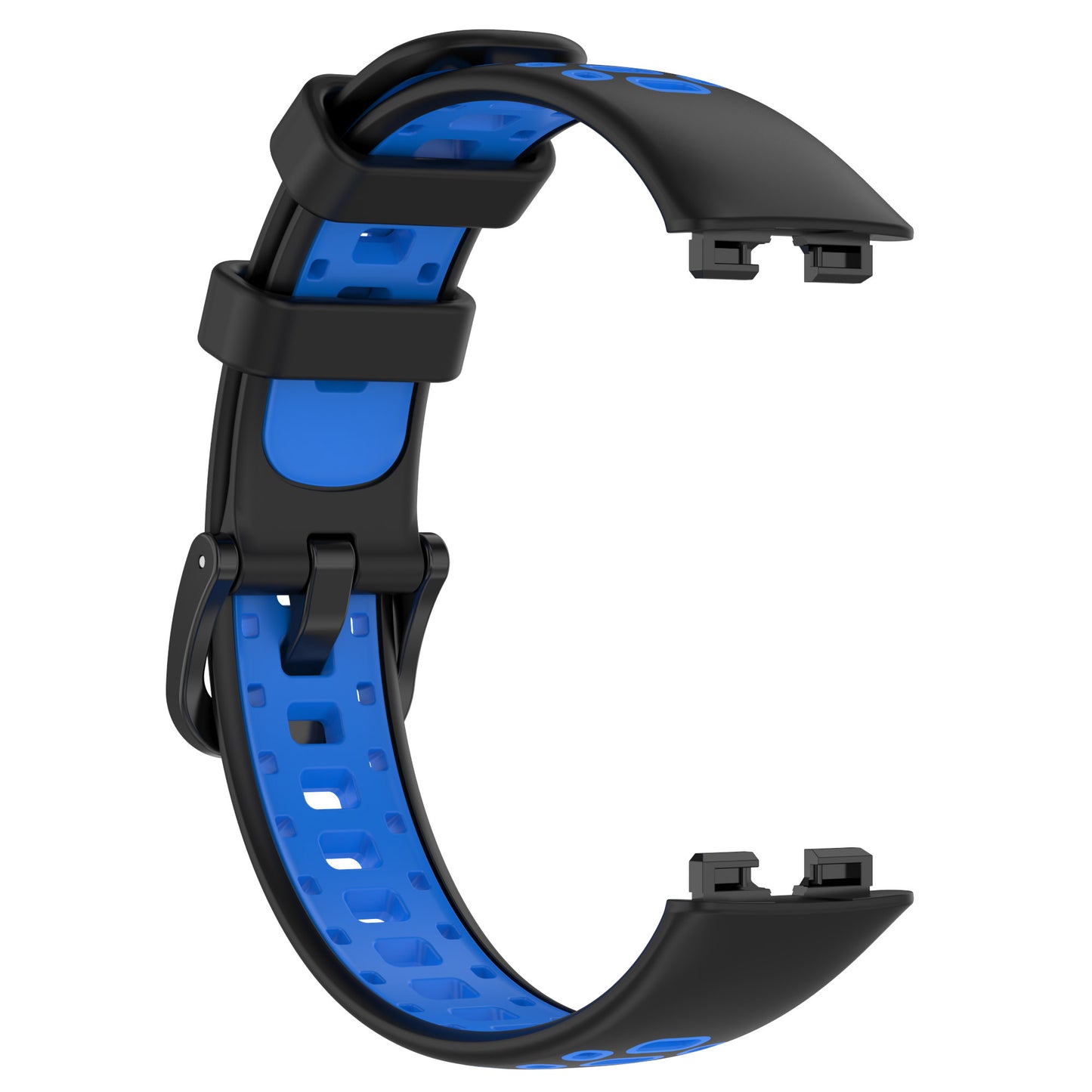 For Huawei Band 8 Adjustable Silicone Watch Band Dual-color Replacement Strap