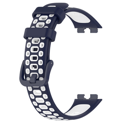 For Huawei Band 8 Adjustable Silicone Watch Band Dual-color Replacement Strap