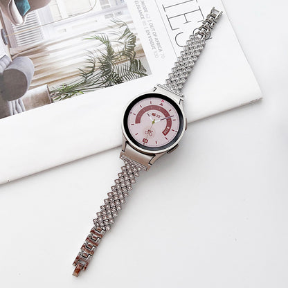 For Samsung Galaxy Watch6 / Watch6 Classic / Watch 5 / Watch 5 Pro / Watch4 / Watch4 Classic Rhinestone Metal Watch Strap