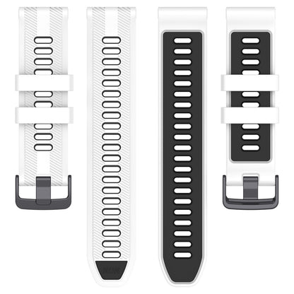 For Garmin Forerunner 965 / 955 / 945 / 935 / 745 Silicone Watch Band Twill Texture Dual Color Wrist Strap