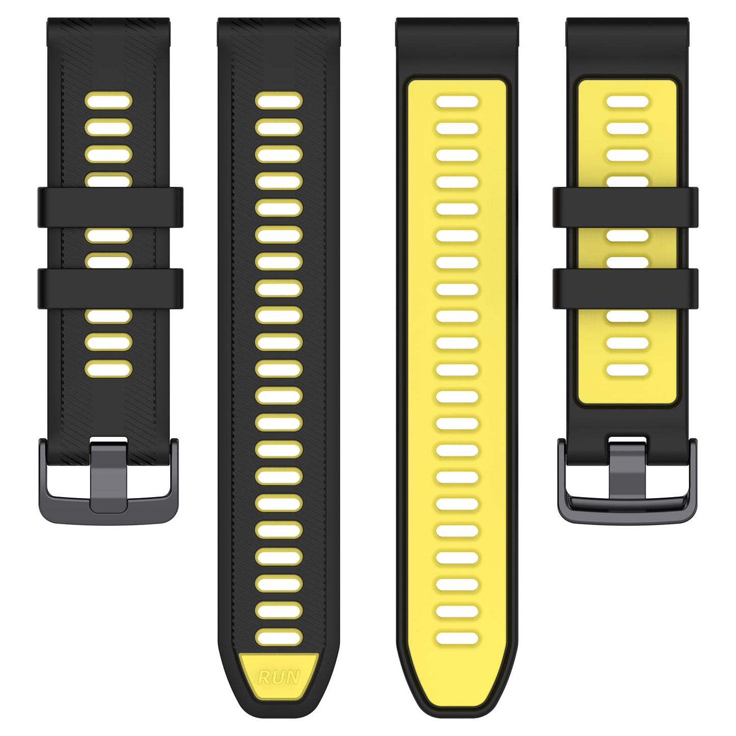 For Garmin Forerunner 965 / 955 / 945 / 935 / 745 Silicone Watch Band Twill Texture Dual Color Wrist Strap