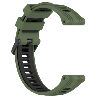 For Garmin Forerunner 965 / 955 / 945 / 935 / 745 Silicone Watch Band Twill Texture Dual Color Wrist Strap