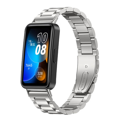 For Huawei Band 8 Watch Band Stainless Steel Metal Watch Strap