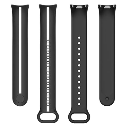 Soft Silicone Watch Band for Xiaomi Smart Band 8 Bi-Color Adjustable Wrist Strap with Buckle