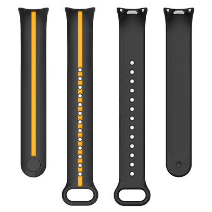 Soft Silicone Watch Band for Xiaomi Smart Band 8 Bi-Color Adjustable Wrist Strap with Buckle