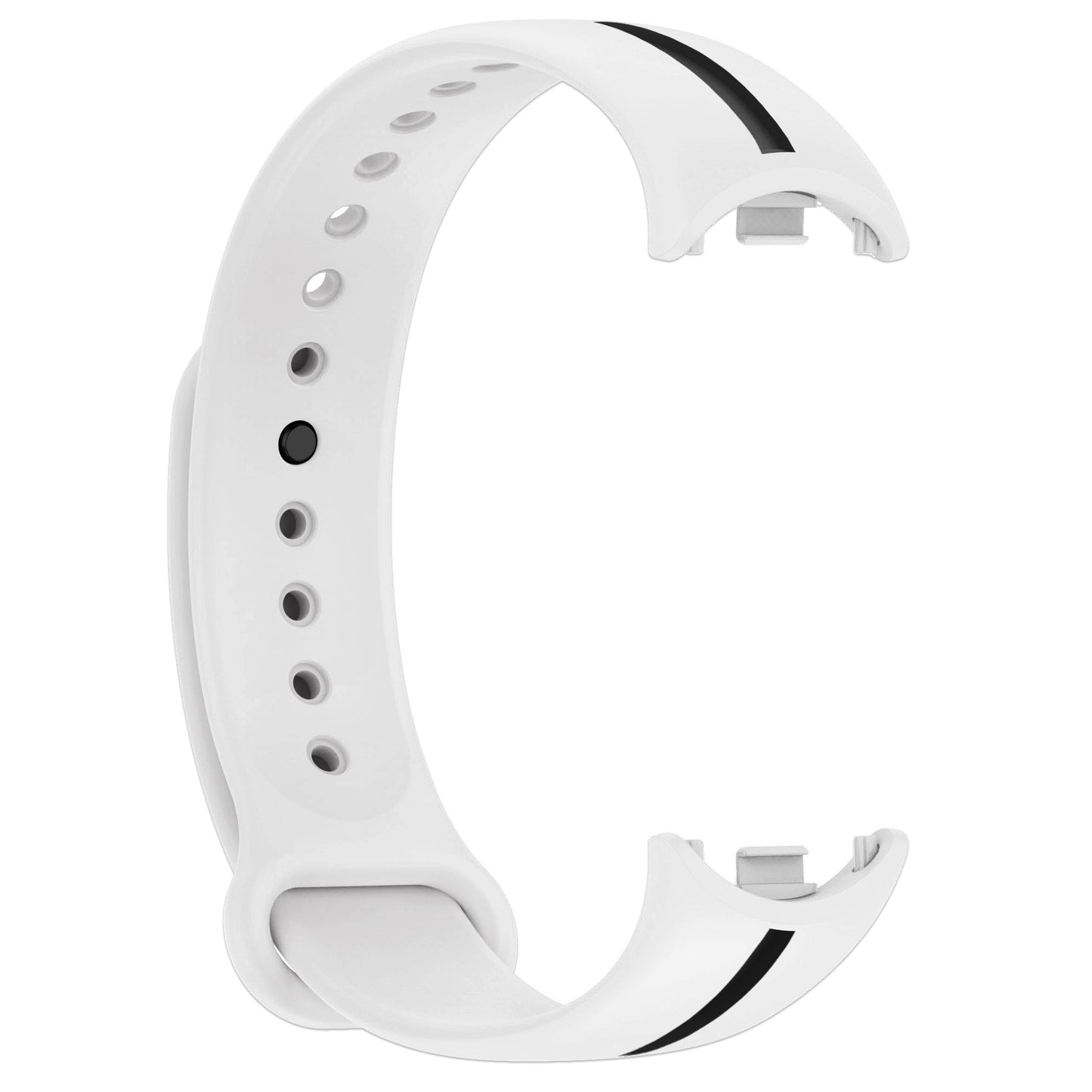 Soft Silicone Watch Band for Xiaomi Smart Band 8 Bi-Color Adjustable Wrist Strap with Buckle