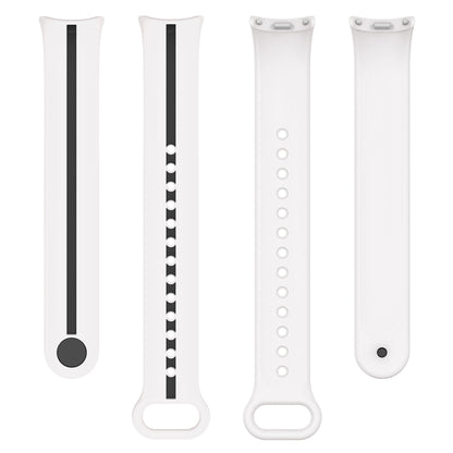 Soft Silicone Watch Band for Xiaomi Smart Band 8 Bi-Color Adjustable Wrist Strap with Buckle