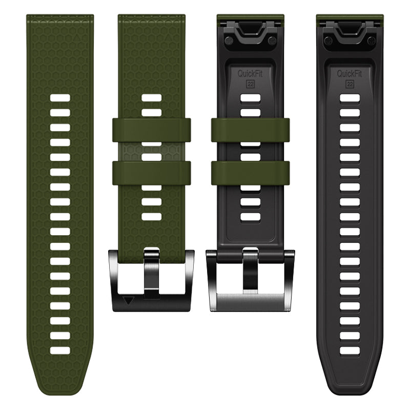 Dot Texture Silicone Band for Garmin Tactix 7 Pro  /  Fenix 7X  /  6X Pro  /  5X Plus , 26mm Dual-color Watch Strap