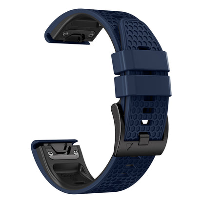 Dot Texture Silicone Band for Garmin Tactix 7 Pro  /  Fenix 7X  /  6X Pro  /  5X Plus , 26mm Dual-color Watch Strap