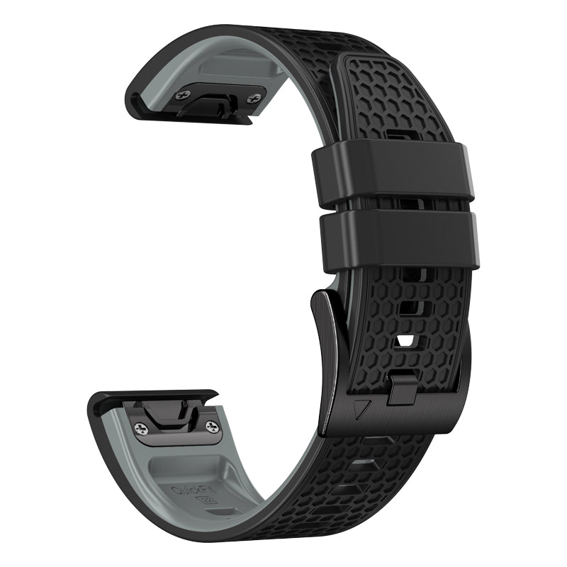 Dot Texture Silicone Band for Garmin Tactix 7 Pro  /  Fenix 7X  /  6X Pro  /  5X Plus , 26mm Dual-color Watch Strap