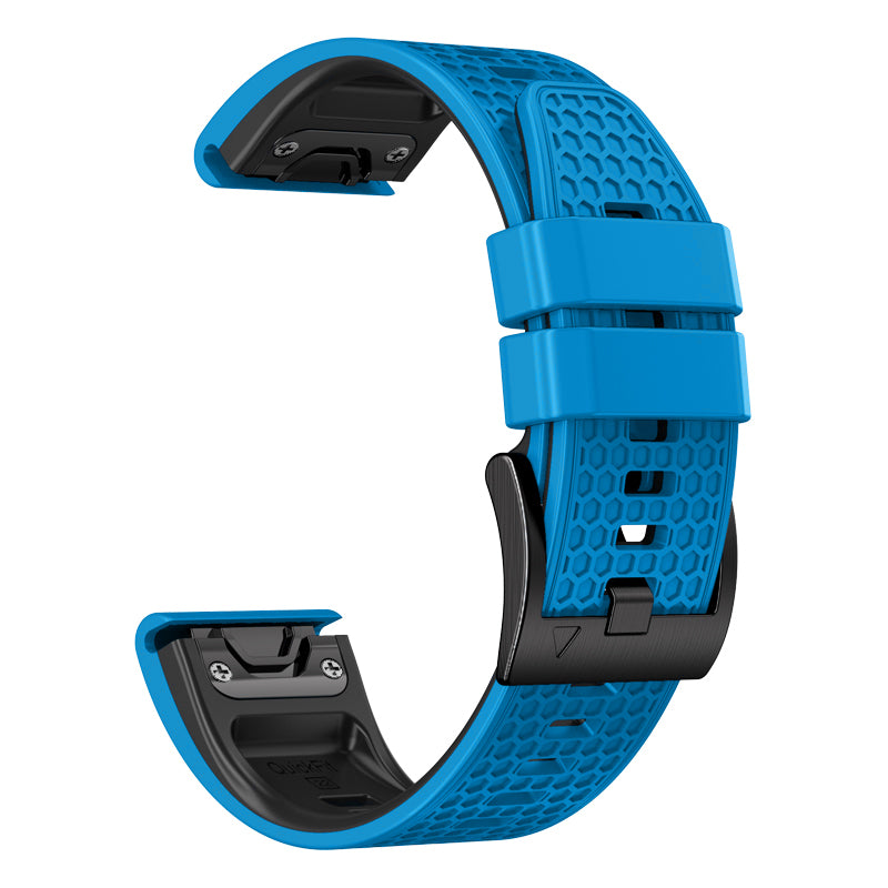 Dot Texture Silicone Band for Garmin Tactix 7 Pro  /  Fenix 7X  /  6X Pro  /  5X Plus , 26mm Dual-color Watch Strap