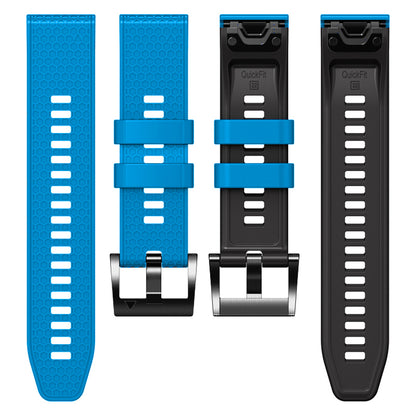 Dot Texture Silicone Band for Garmin Tactix 7 Pro  /  Fenix 7X  /  6X Pro  /  5X Plus , 26mm Dual-color Watch Strap