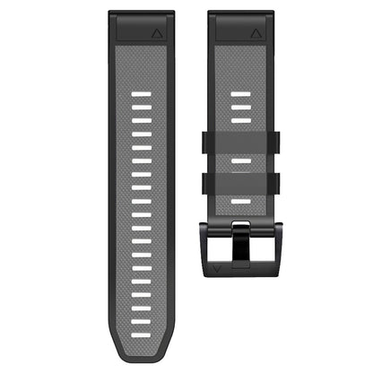 Dual-color Watch Band for Garmin Fenix 7 / Forerunner 965 / 955 / 945 / 935 , Diamond Texture Silicone Replacement Strap