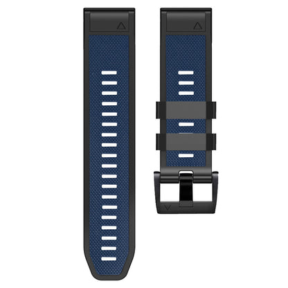 Dual-color Watch Band for Garmin Fenix 7 / Forerunner 965 / 955 / 945 / 935 , Diamond Texture Silicone Replacement Strap