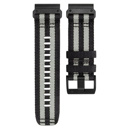 Nylon Canvas Quick Release Band for Garmin Tactix 7 Pro / Fenix 7X / 6X Pro , 26mm Sport Watch Strap