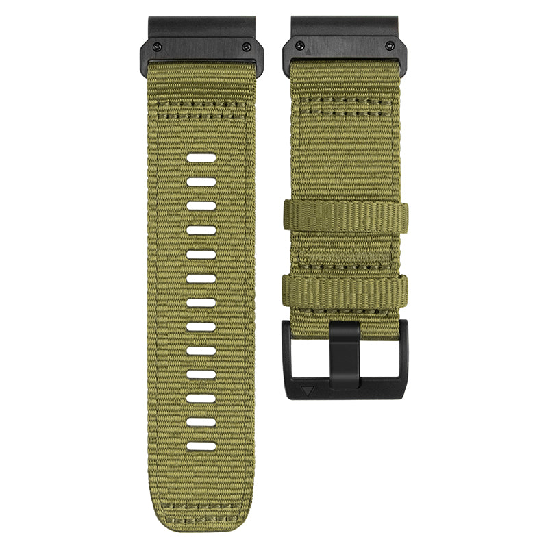 Nylon Canvas Quick Release Band for Garmin Tactix 7 Pro / Fenix 7X / 6X Pro , 26mm Sport Watch Strap