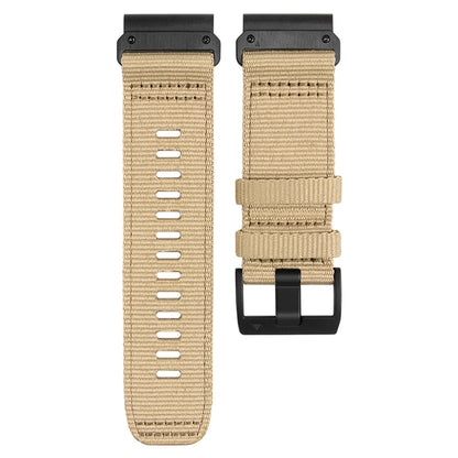 Nylon Canvas Quick Release Band for Garmin Tactix 7 Pro / Fenix 7X / 6X Pro , 26mm Sport Watch Strap